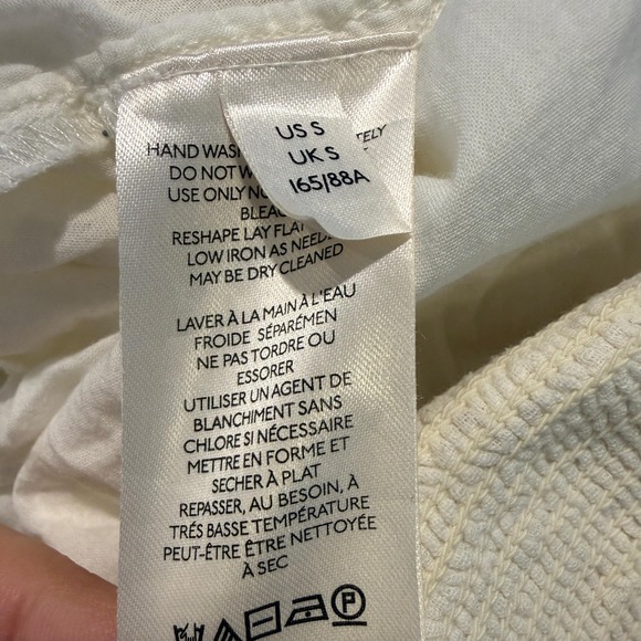 Babydoll Mini Dress Free People Smocked Puff Sleeve Square Neck S Boho Festival - Picture 4 of 11